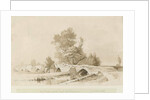 Handsacre - Old High Bridge: sepia drawing, 1839 by Thomas Peploe Wood