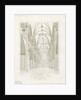 Interior of Lichfield Cathedral - Nave: engraving by John Britton