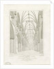 Interior of Lichfield Cathedral - Nave: engraving by John Britton
