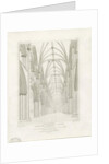 Interior of Lichfield Cathedral - Nave: engraving by John Britton