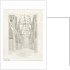 Interior of Lichfield Cathedral - Nave: engraving by John Britton