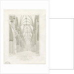 Interior of Lichfield Cathedral - Nave: engraving by John Britton