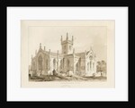 Handsworth Church: sepia drawing, 1841 by Thomas Peploe Wood