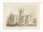 Handsworth Church: sepia drawing, 1841 by Thomas Peploe Wood