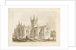 Handsworth Church: sepia drawing, 1841 by Thomas Peploe Wood