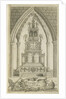 Lichfield - Musical Altar-Clock: etching by Richard Greene
