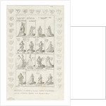 Lichfield Cathedral - Effigies and Arms: engraving by Stebbing Shaw