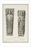 Lichfield Cathedral - Effigies of Walter de Langton and Hugh de Patteshull: engraving by Richard Woollett Basire