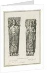 Lichfield Cathedral - Effigies of Walter de Langton and Hugh de Patteshull: engraving by Richard Woollett Basire