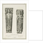 Lichfield Cathedral - Effigies of Walter de Langton and Hugh de Patteshull: engraving by Richard Woollett Basire