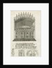 Lichfield Cathedral - Bishop's tomb [?Bishop Cornhill]: etching by School English