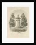 Shugborough - The Choragic Monument of Lysicrates: sepia drawing, 1842 by John Buckler