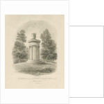 Shugborough - The Choragic Monument of Lysicrates: sepia drawing, 1842 by John Buckler