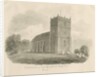 High Offley Church: sepia drawing, 1843 by John Buckler