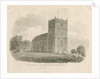 High Offley Church: sepia drawing, 1843 by John Buckler