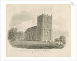 High Offley Church: sepia drawing, 1843 by John Buckler