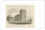 High Offley Church: sepia drawing, 1843 by John Buckler