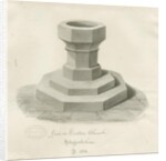 Font in Horton Church by John Buckler