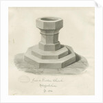 Font in Horton Church by John Buckler