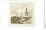 Forton - Obelisk: wash drawing, 1838 by Thomas Peploe Wood