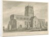 Gnosall Church: wash drawing, 1842 by John Buckler