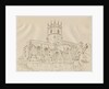 Gnosall Church: pen and ink drawing by School English