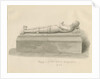 Gnosall Church - Effigy: wash drawing, 1842 by John Buckler