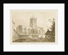 Gnosall Church: wash drawing, 1838 by Thomas Peploe Wood