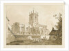 Gnosall Church: wash drawing, 1838 by Thomas Peploe Wood