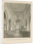 Interior of Penkridge Church: sepia drawing, 1837 by John Buckler