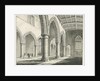 Interior of Penkridge Church: pen and ink drawing by Thomas Peploe Wood