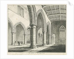 Interior of Penkridge Church: pen and ink drawing by Thomas Peploe Wood