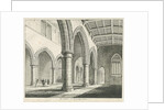Interior of Penkridge Church: pen and ink drawing by Thomas Peploe Wood