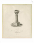 Font in Sheriffhales Church by John Buckler