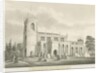 Penkridge Church: sepia wash drawing, 1831 by Robert Noyes