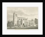 Penkridge Church: sepia wash drawing, 1831 by Robert Noyes