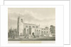 Penkridge Church: sepia wash drawing, 1831 by Robert Noyes
