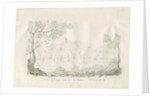 Stafford Castle - East View: pen and sepia drawing, 1836 by John Robert Fernyhough