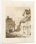 Penkridge Town: sepia drawing, 1836 by Thomas Peploe Wood