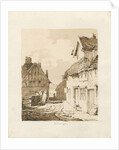 Penkridge Town: sepia drawing, 1836 by Thomas Peploe Wood
