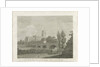 Penkridge Town - Church and Bridge: engraving by School English