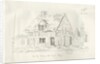 Stafford - Old Cottage in the Foregate: pen and ink drawing, 1836 by John Robert Fernyhough