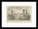 Stafford - Alms Houses: sepia drawing, 1841 by John Buckler