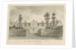 Stafford - Alms Houses: sepia drawing, 1841 by John Buckler