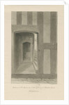 Pillaton Hall - Interior of Gatehouse: sepia drawing, 1841 by John Chessell Buckler