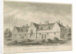 Stafford - Alms Houses: sepia drawing, 1841 by John Buckler