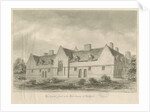 Stafford - Alms Houses: sepia drawing, 1841 by John Buckler