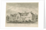 Stafford - Alms Houses: sepia drawing, 1841 by John Buckler