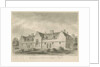 Stafford - Alms Houses: sepia drawing, 1841 by John Buckler