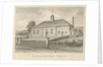 Madeley - Free School: sepia drawing, 1840 by John Buckler